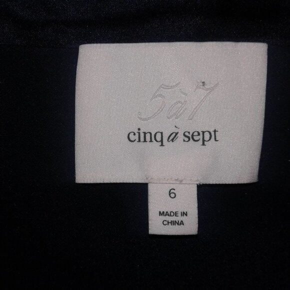 Cinq a Sept Gigi Silk Dress with Ostrich Feathers - Picture 8 of 8